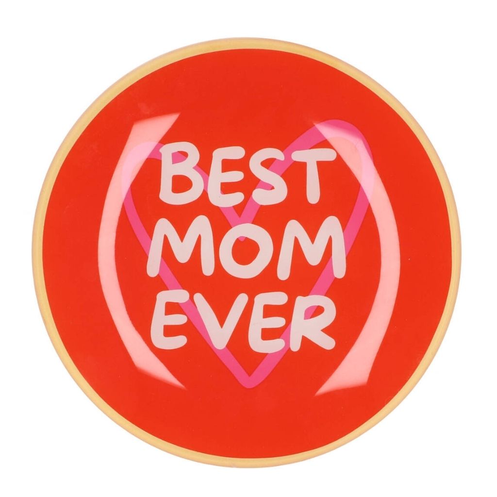 Daan Kromhout Design Bord Rond Best Mom Ever 18 x 2 cm