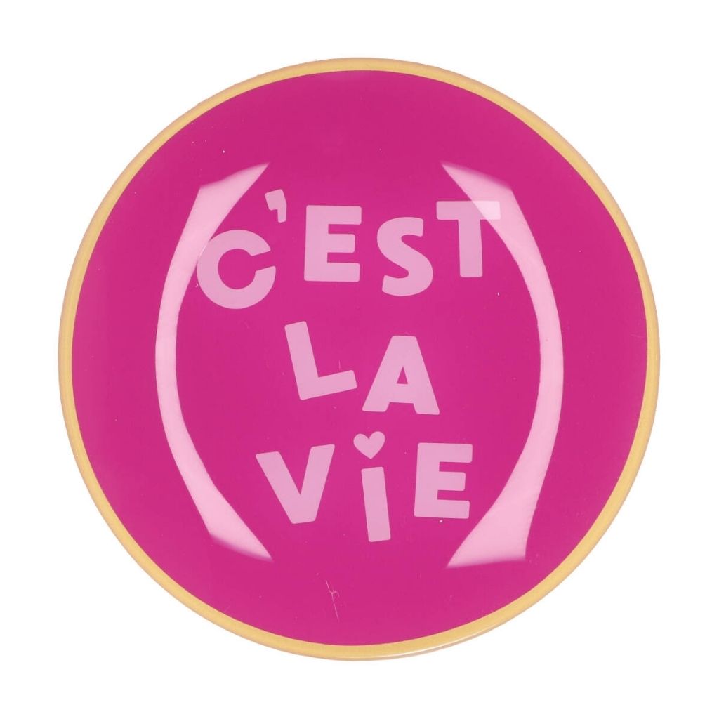 Daan Kromhout Design Bord Rond Cést La Vie 18 x 2 cm