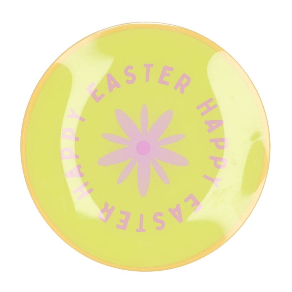 Daan Kromhout Design Bord Rond Happy Easter 18 x 2 cm