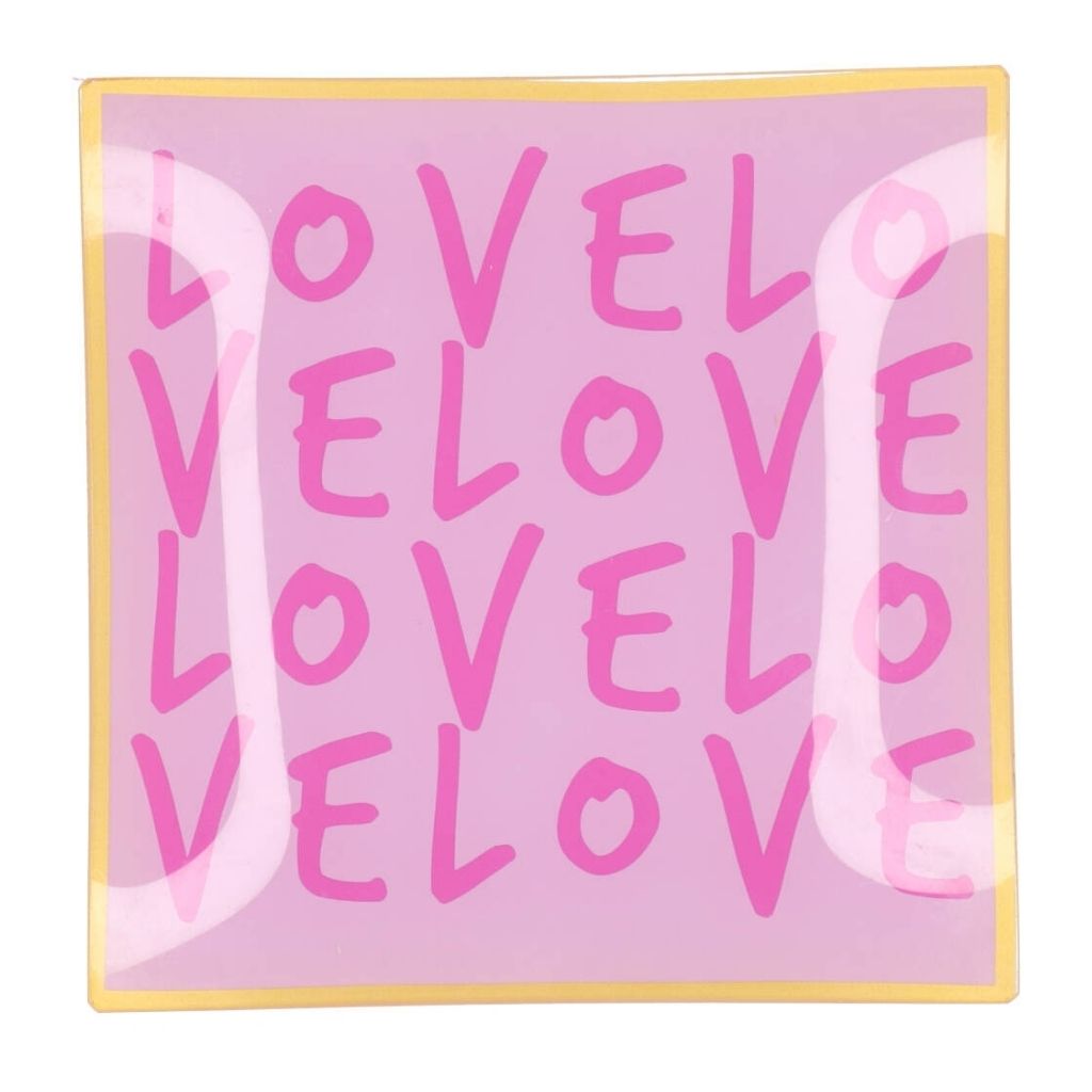 Daan Kromhout Design Bord Vierkant Love Love 18 x 18 x 2 cm