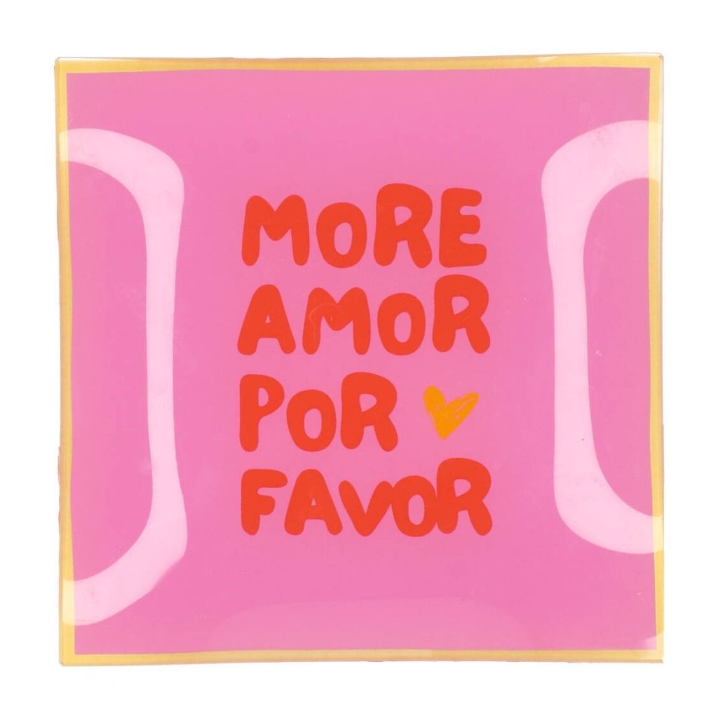 Daan Kromhout Design Bord Vierkant More Amor For Favor 18 x 18 x 2 cm