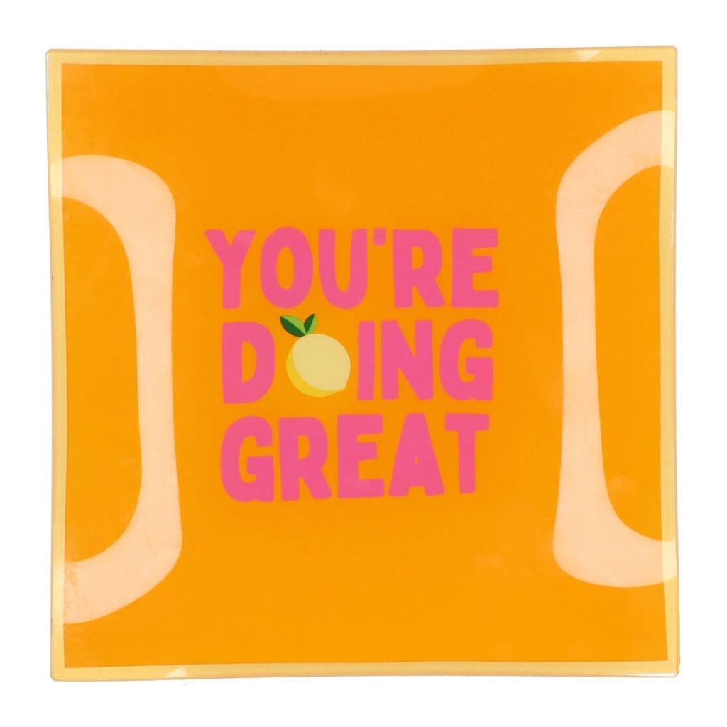 Daan Kromhout Design Bord Vierkant You're Doing Great 18 x 18 x 2 cm