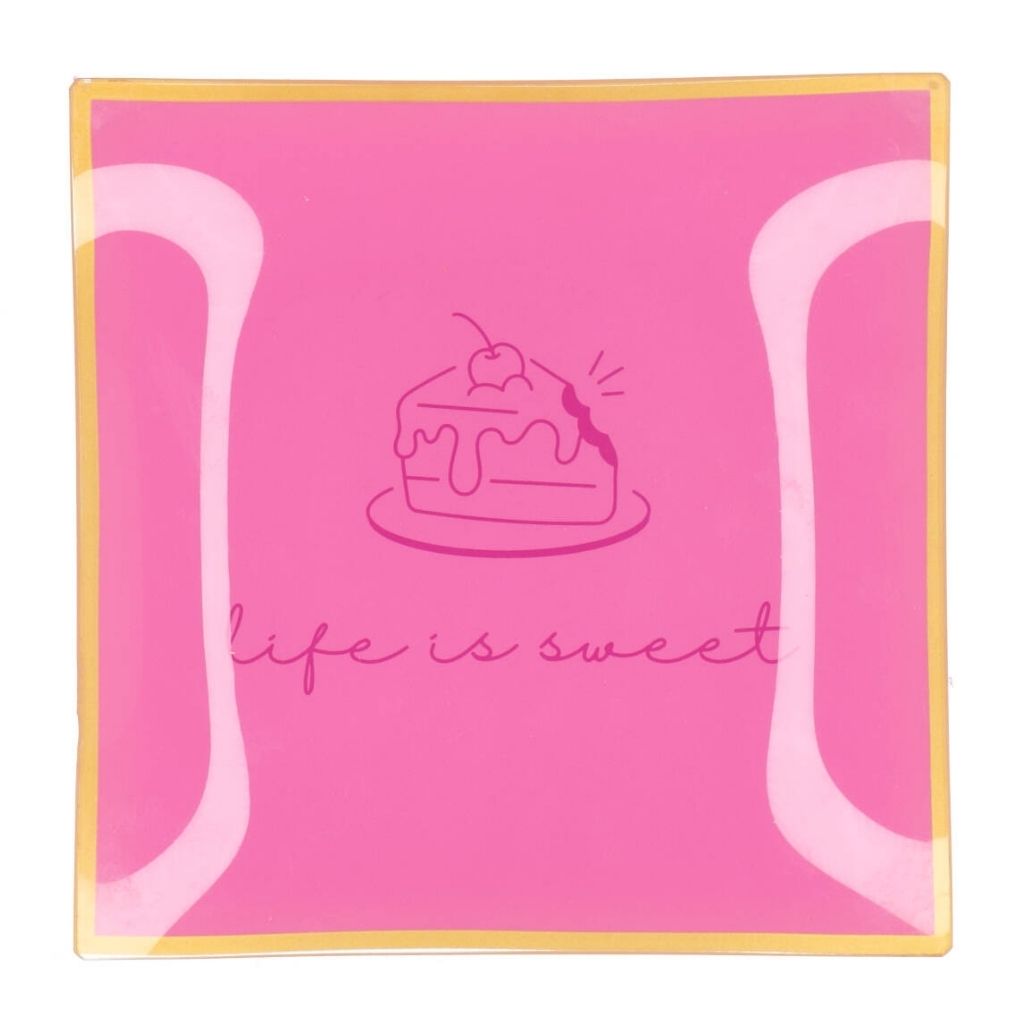 Daan Kromhout Design Bord Vierkant Life Is Sweet 18 x 18 x 2 cm