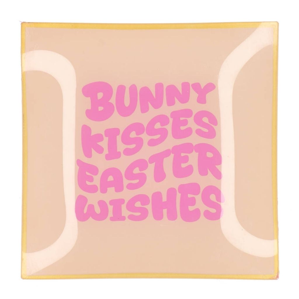 Daan Kromhout Design Bord Vierkant Bunny Kisses 18 x 18 x 2 cm