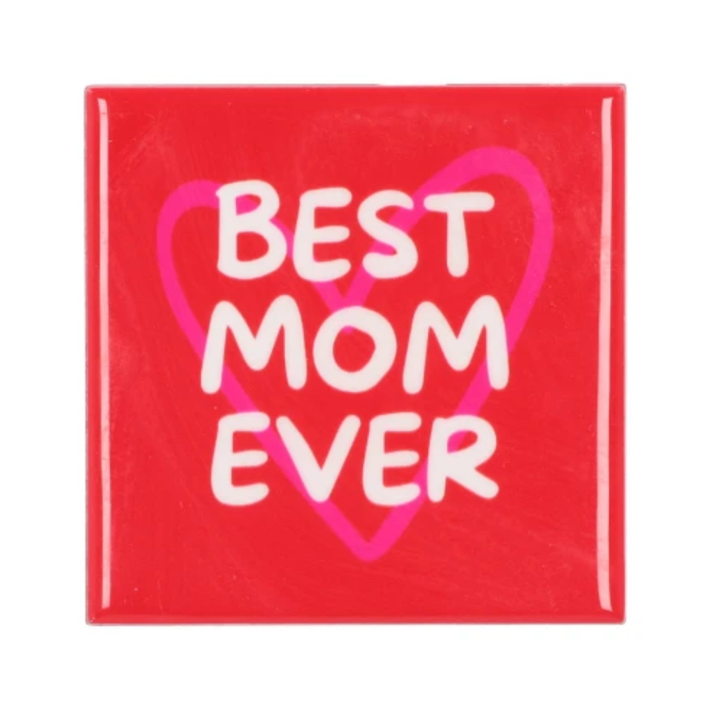 Daan Kromhout Design Tegel Best Mom Ever Red 10 x 10 cm