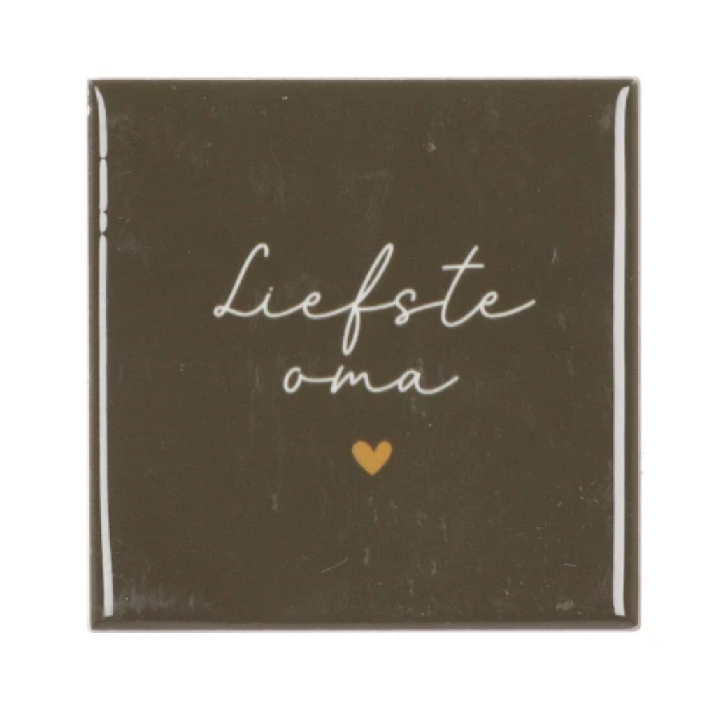 Daan Kromhout Design Tegel Liefste Oma Green 10 x 10 cm