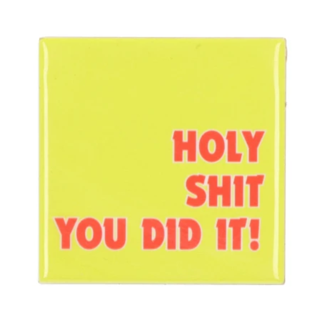 Daan Kromhout Design Tegel Holy Shit You Did It! Yellow 10 x 10 cm