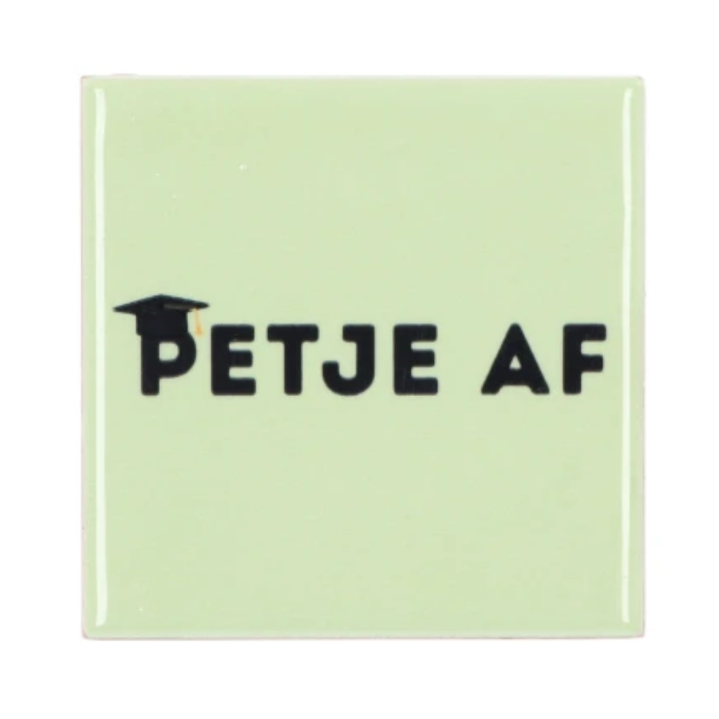 Daan Kromhout Design Tegel Petje Af Green 10 x 10 cm