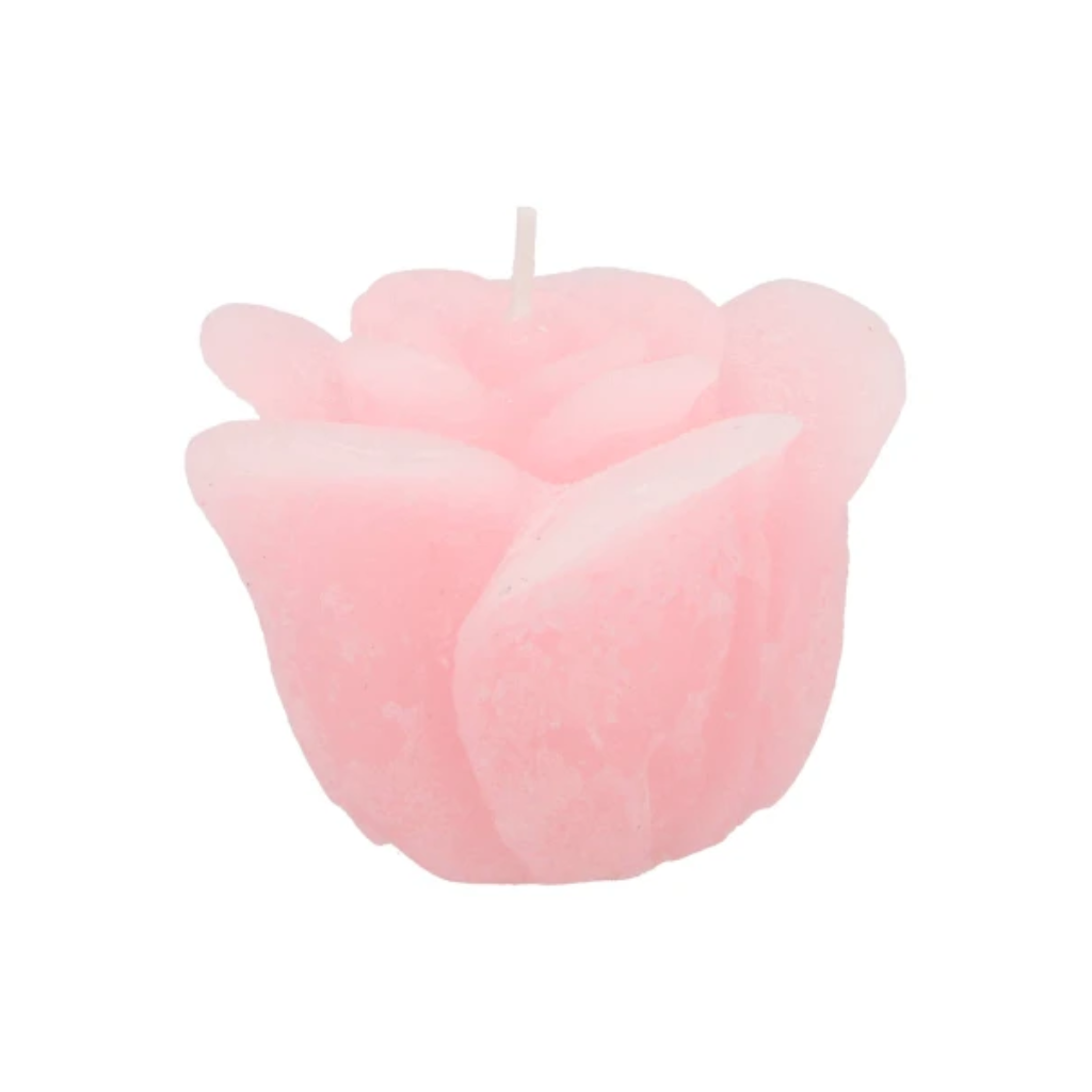 Candle Roos White Pink 8 x 7 cm