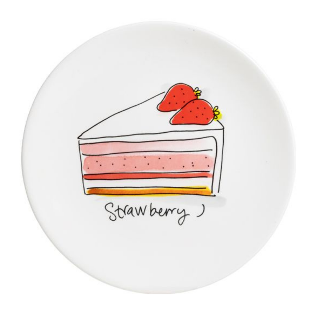 Blond Amsterdam Gebaksbord Even Bijkletsen Strawberry 18 cm