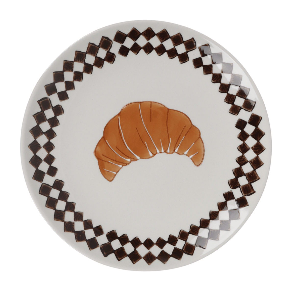 De Bosrand Bord Croissant Keramiek Bruin 20.5 cm