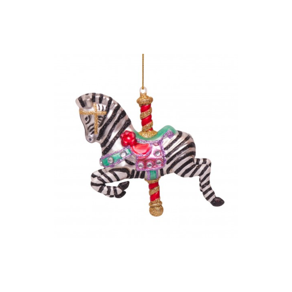 Vondels Kersthanger kermis zebra 10 cm