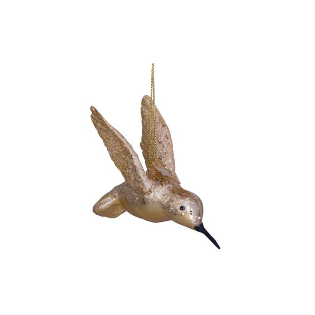 Vondels Kersthanger gouden kolibrie 8 cm
