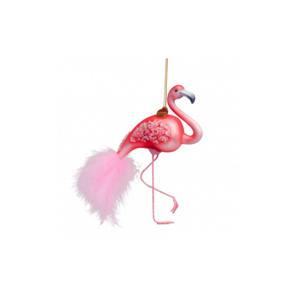 Vondels Kersthanger flamingo 15 cm