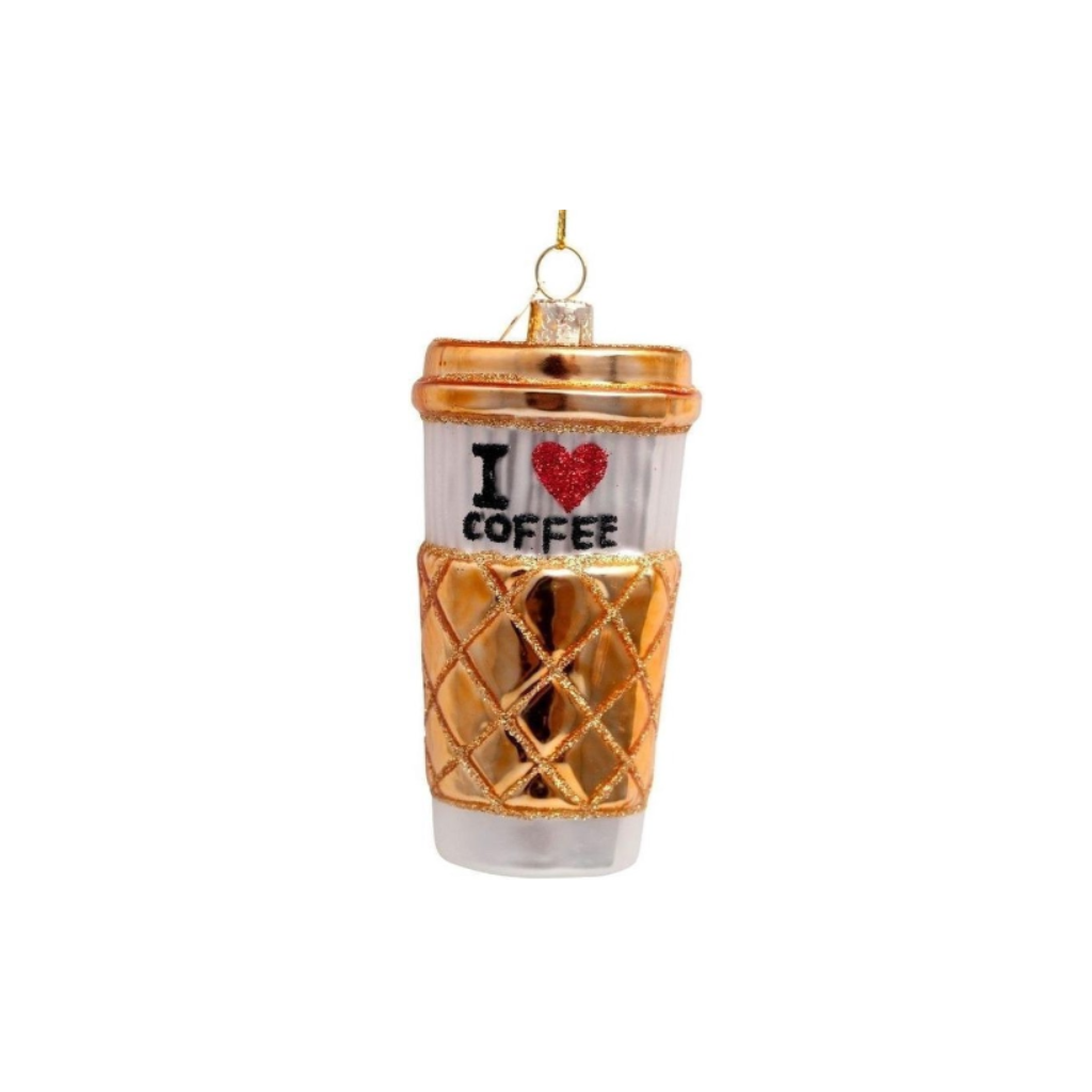 Vondels Kersthanger I love coffee 10 cm