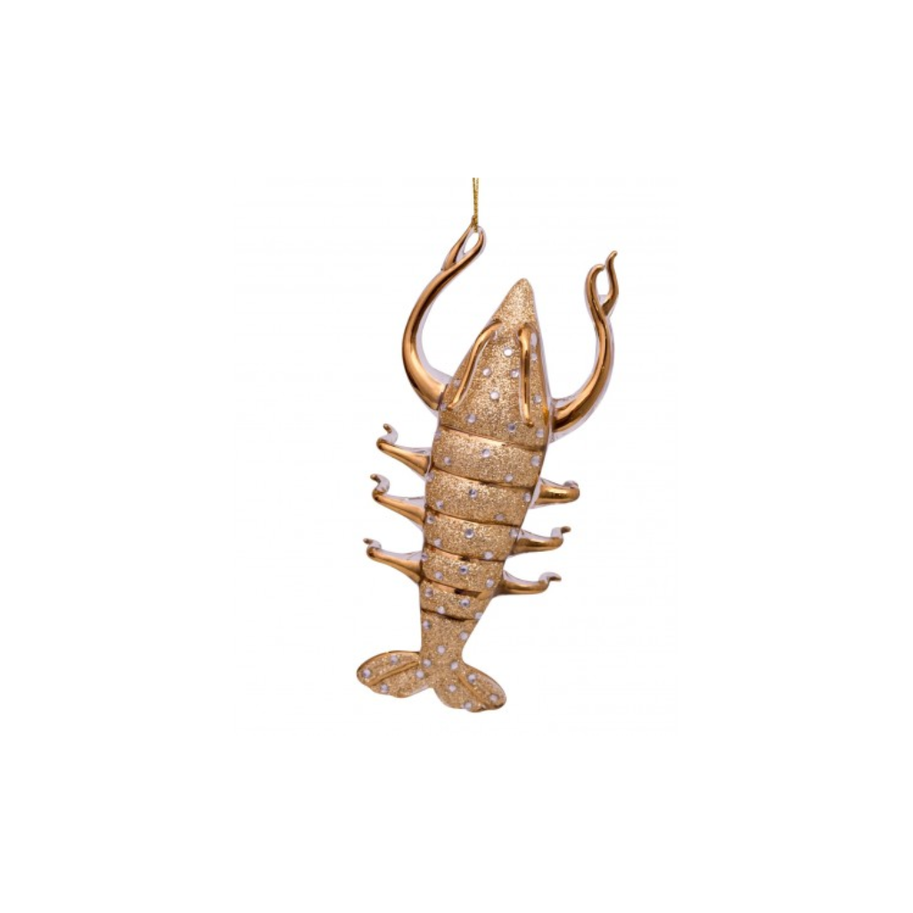 Vondels Kersthanger gouden kreeft 15 cm