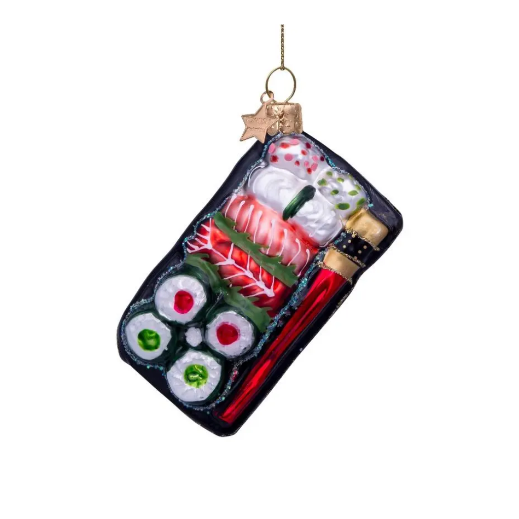Vondels Kersthanger sushi bord 10 cm