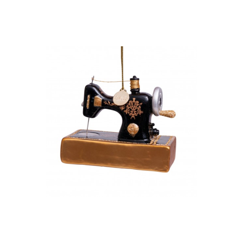 Vondels Kersthanger vintage naaimachine 9 cm