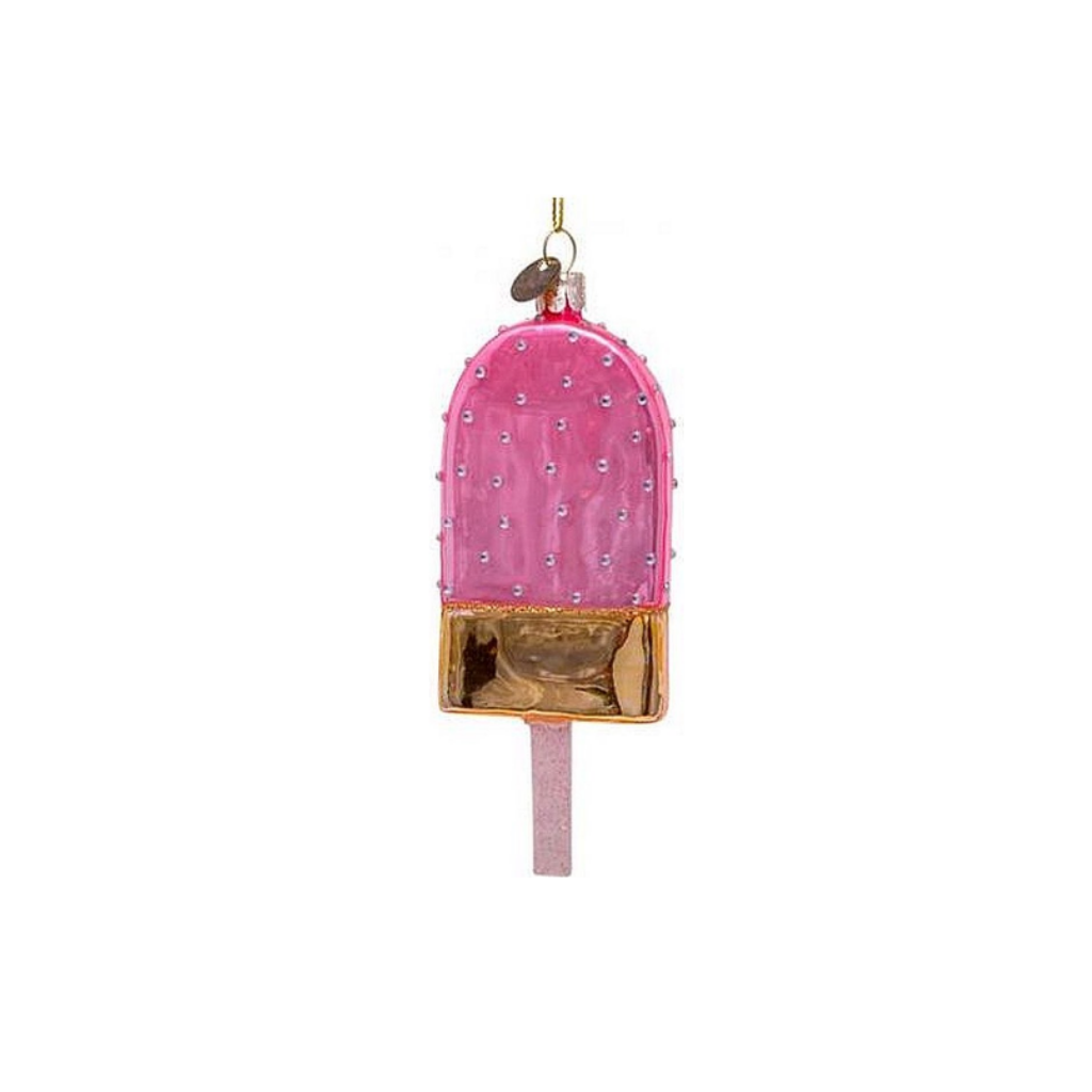 Vondels Kersthanger roze-goud ijsje 14 cm