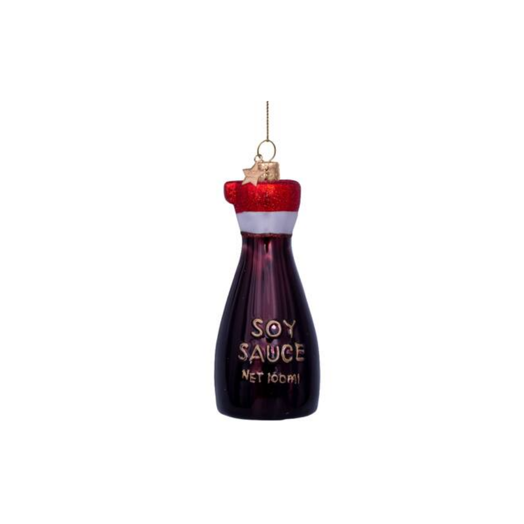 Vondels Kersthanger fles soya saus 11 cm