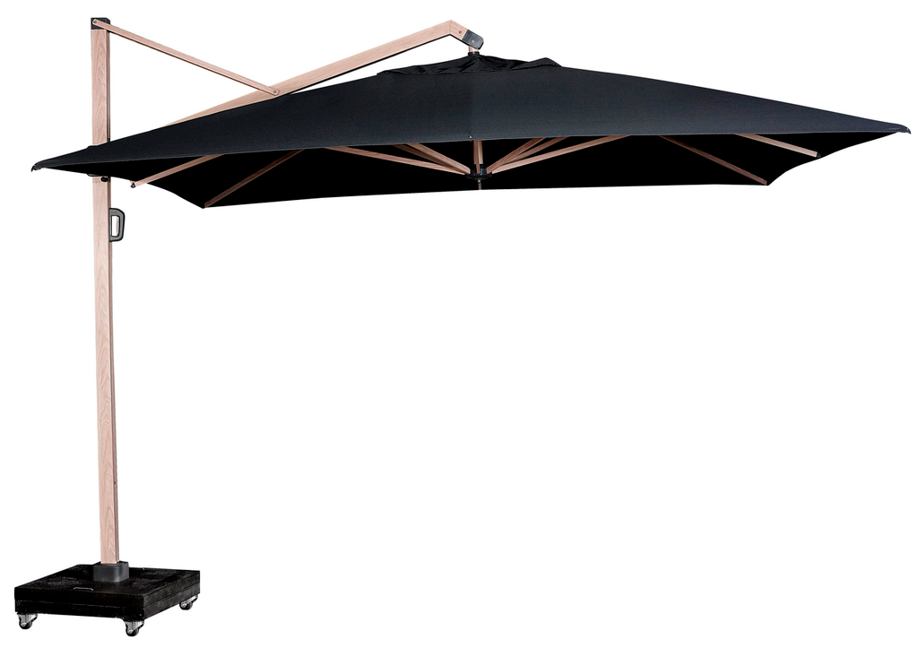 Platinum Zweefparasol Icon T¹ Faded black Rechthoek 400 x 300 cm
