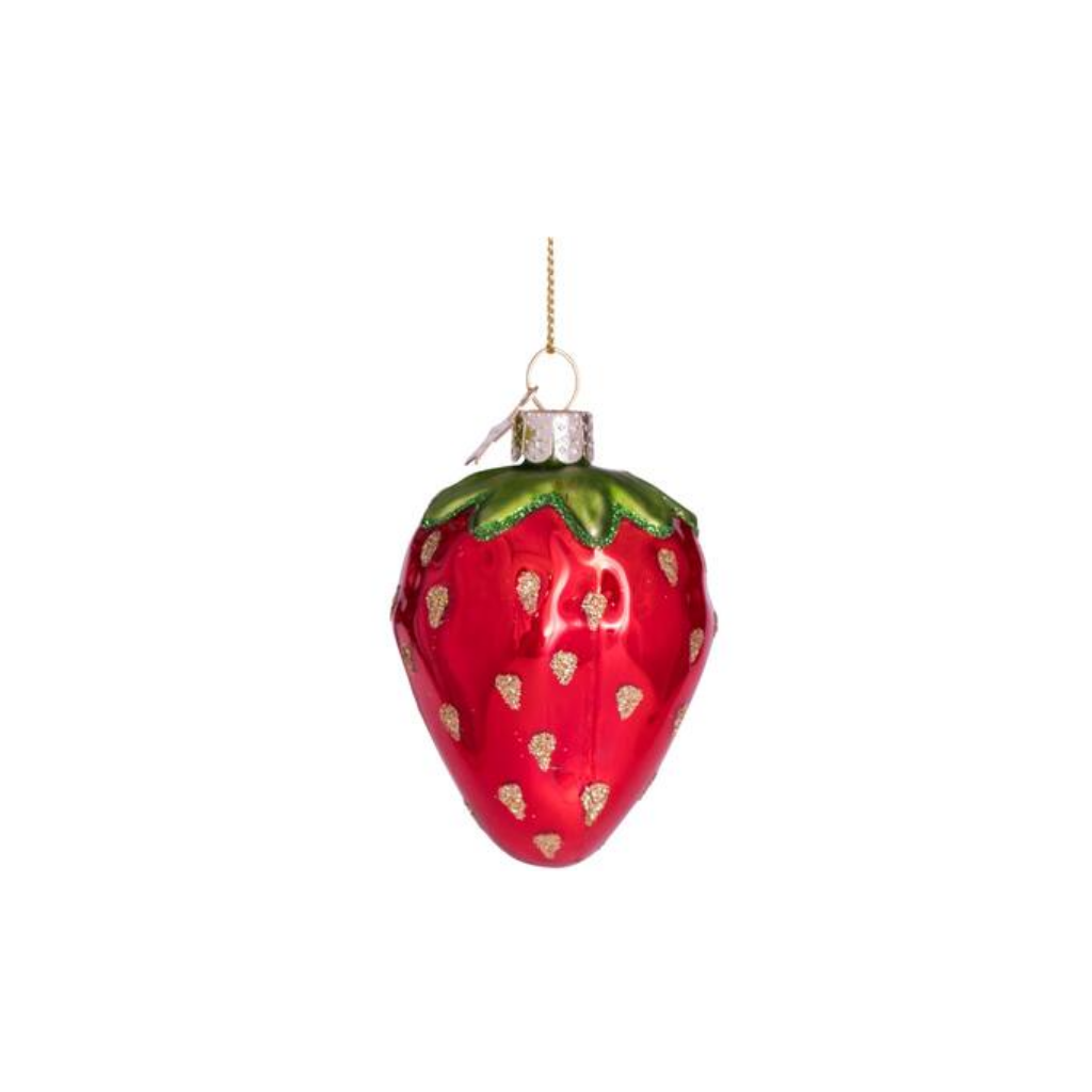 Vondels Kersthanger rode aardbei 8 cm