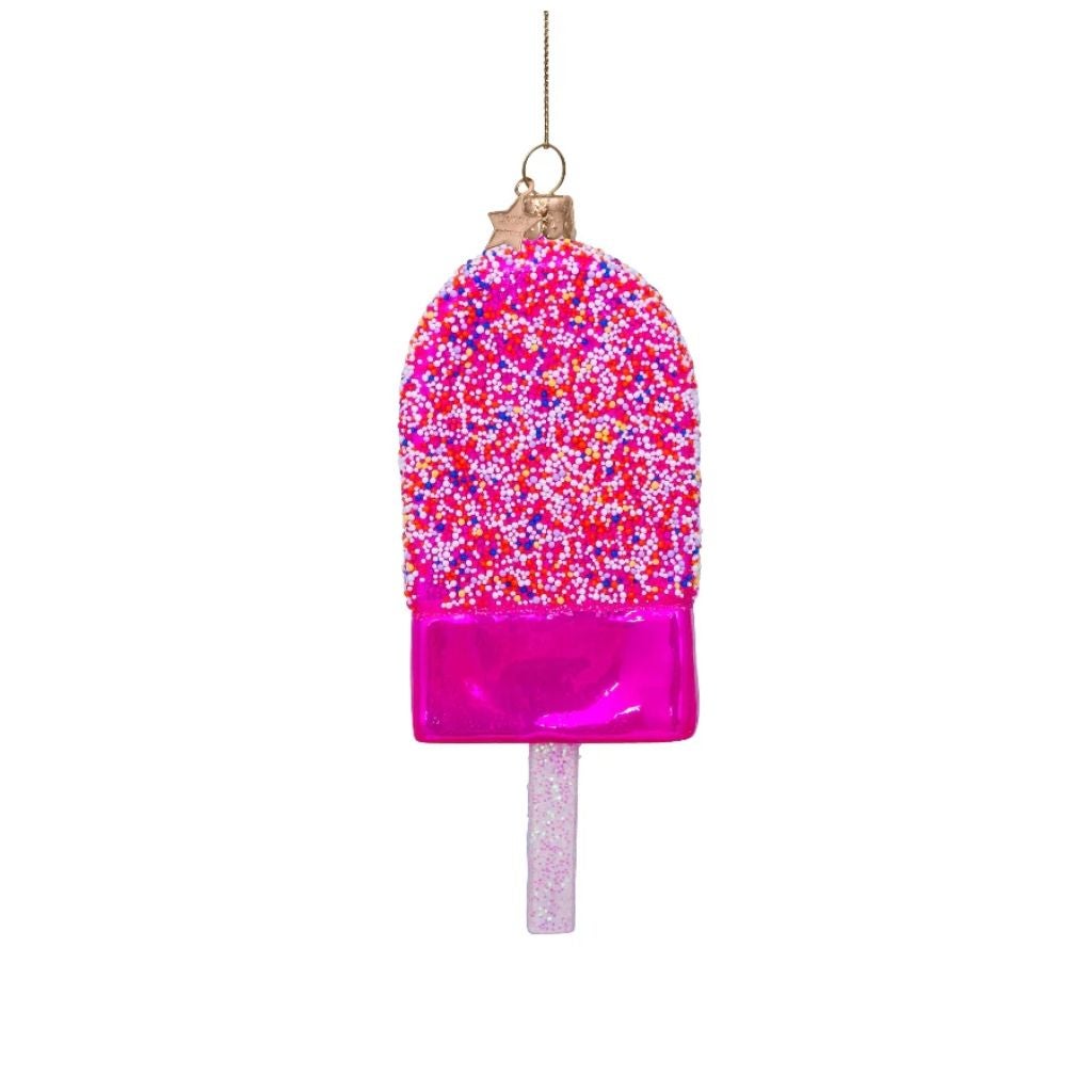 Vondels Kersthanger ijslolly disco dip 14 cm