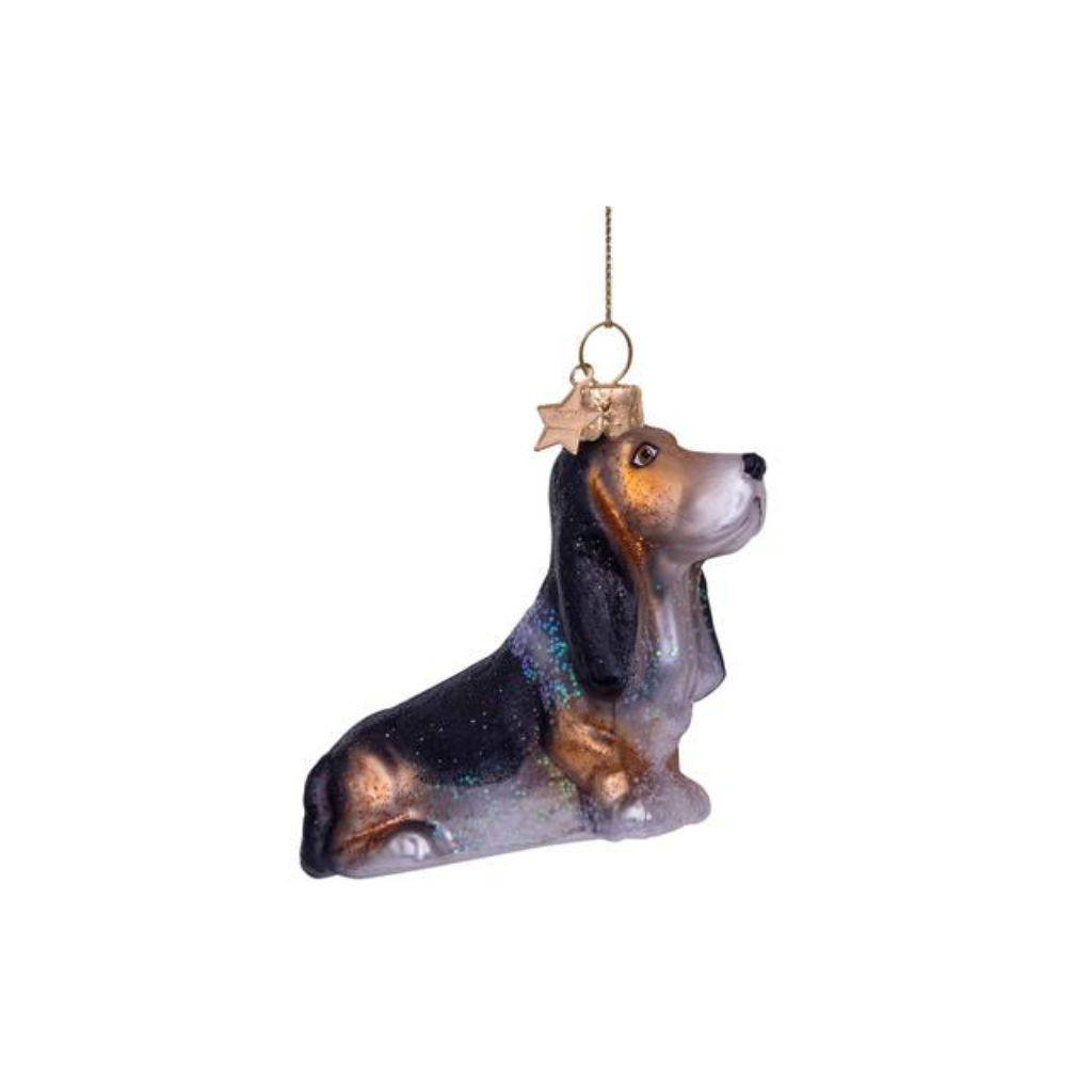 Vondels Kersthanger basset hond 7.4 cm