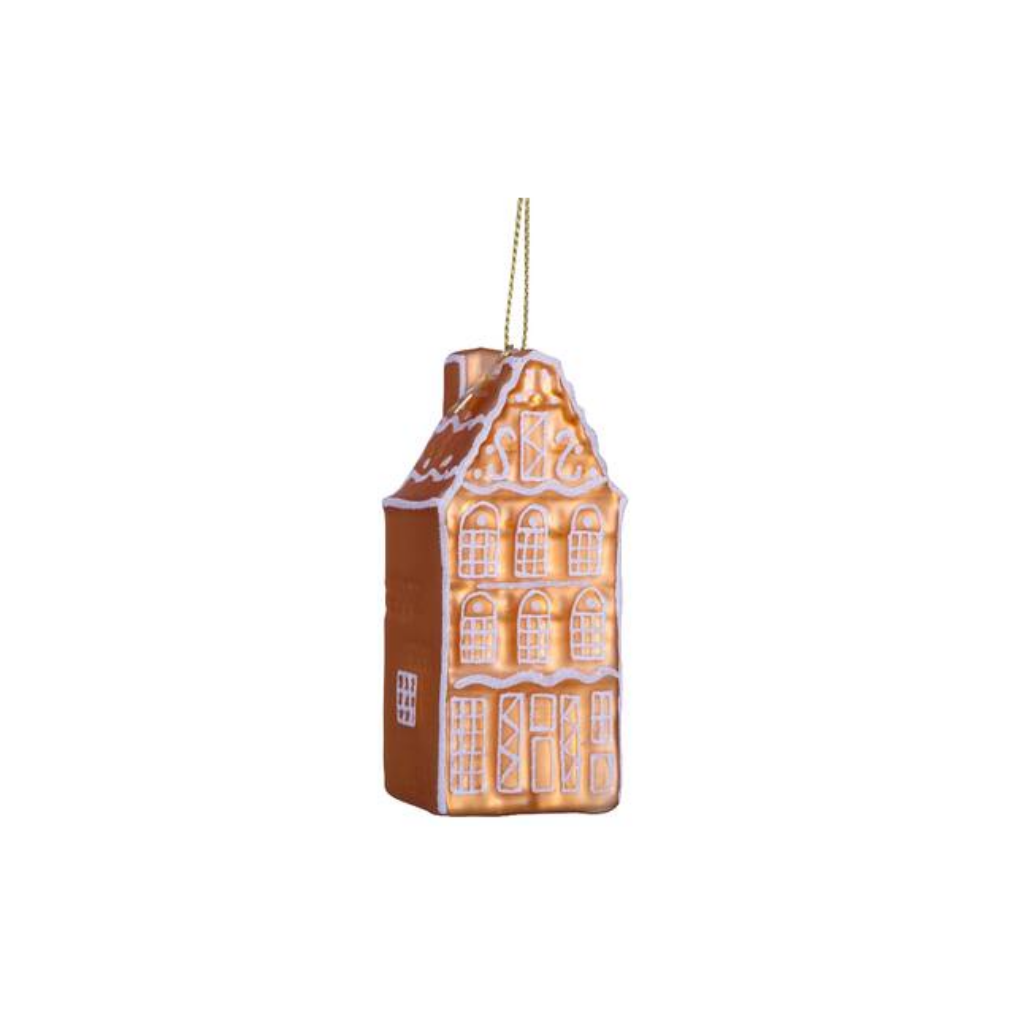Vondels Kersthanger gemberbrood grachtenpand 9 cm