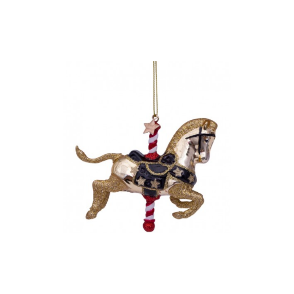 Vondels Kersthanger Draaimolen paard 9 cm