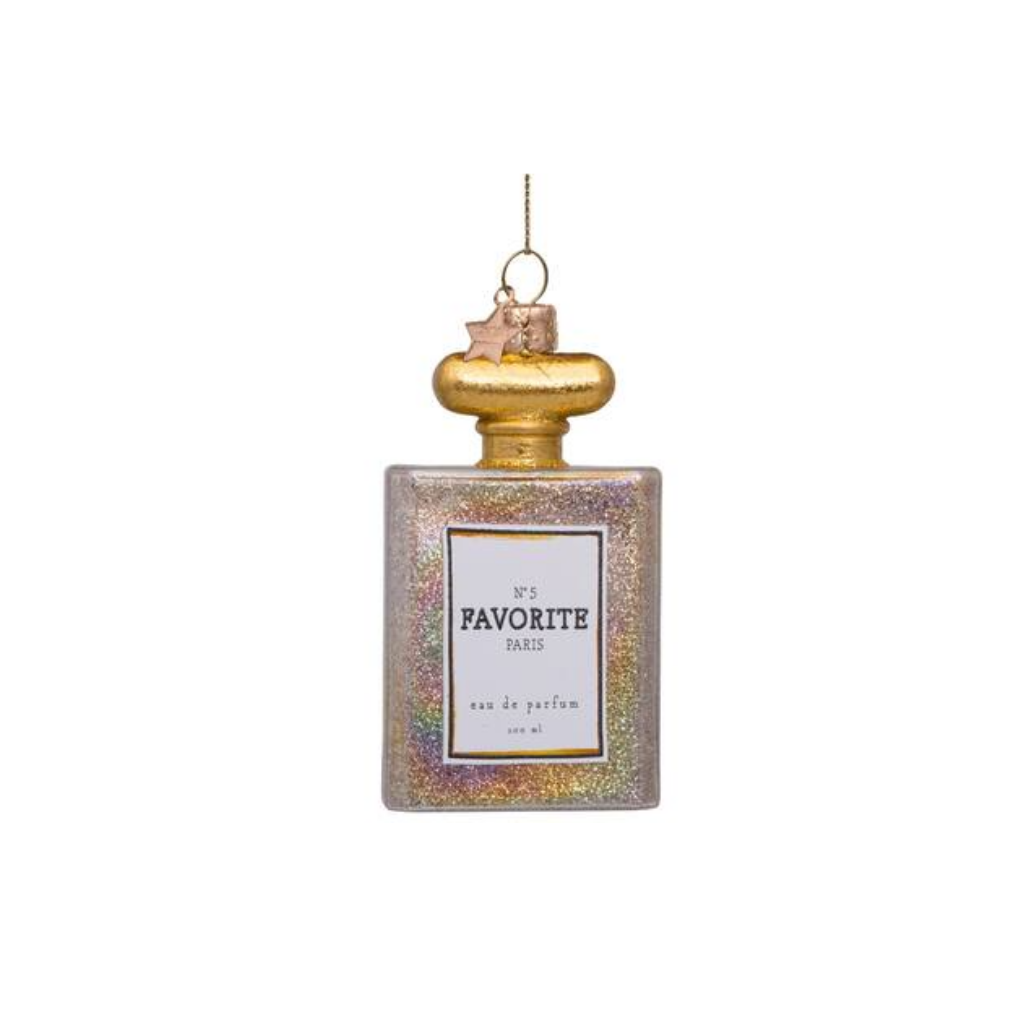 Vondels Kersthanger parfum met glitters 10 cm