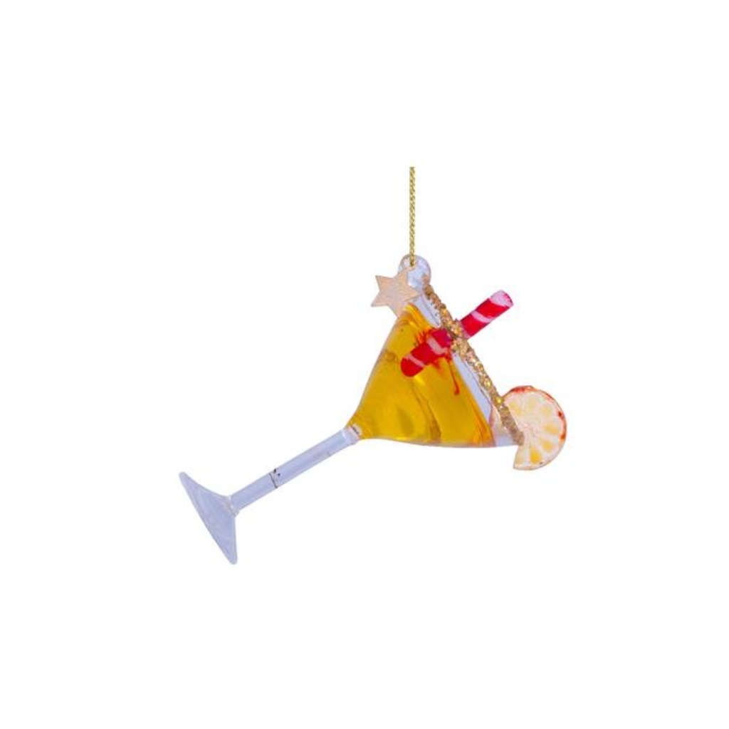 Vondels Kersthanger cocktail met rietje 3 cm
