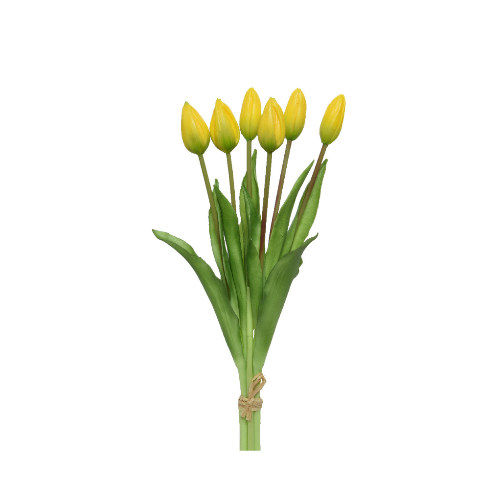 Decoris Tulpen Bos 6 stuks Geel 40 cm