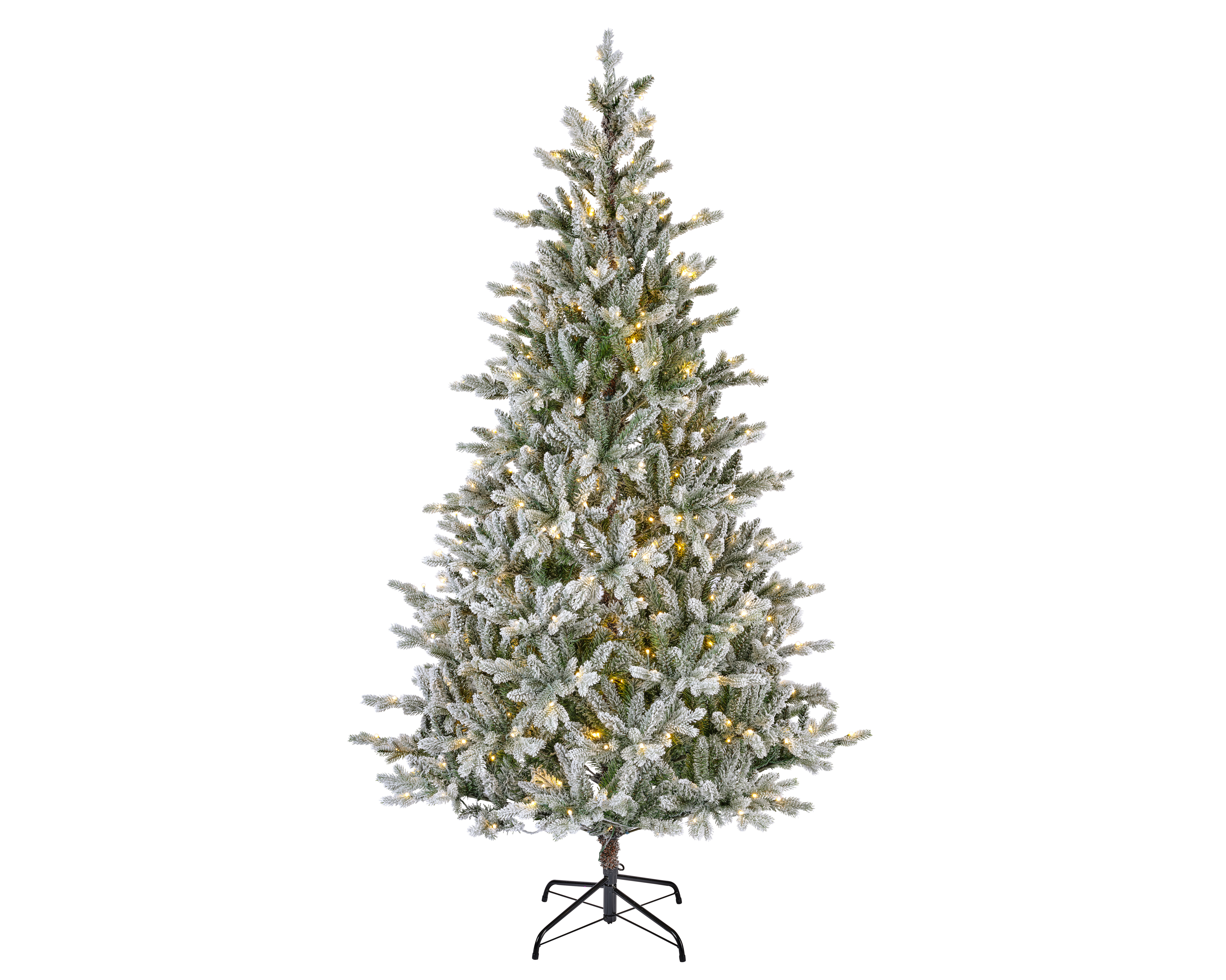 Everlands kunstkerstboom Allison sneeuw met verlichting 180 x 112 cm