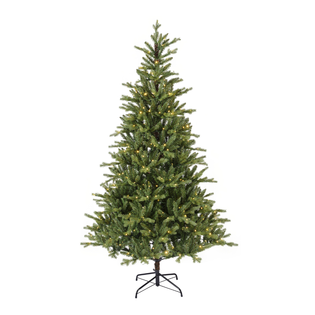 Everlands kunstkerstboom Allison groen met verlichting 210 x 127 cm