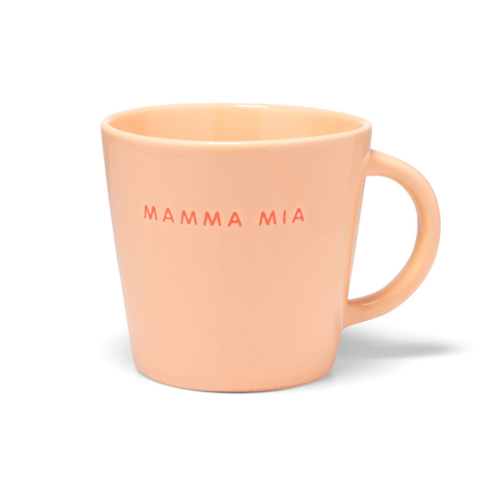 Vondels Ceramic cappuccino cup mamma mia camel 250 ml