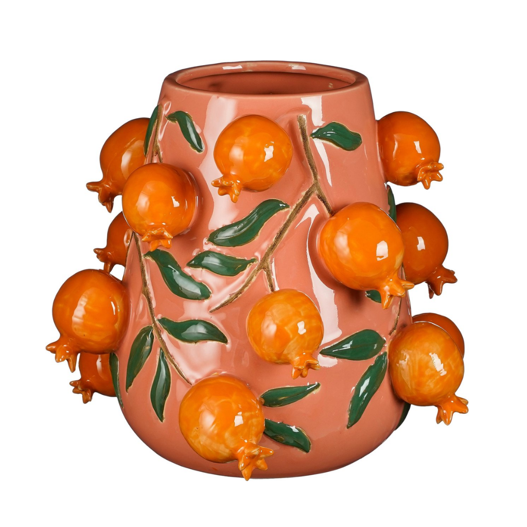Mica Decorations Melika Vaas Oranje 30.5 x 34 cm