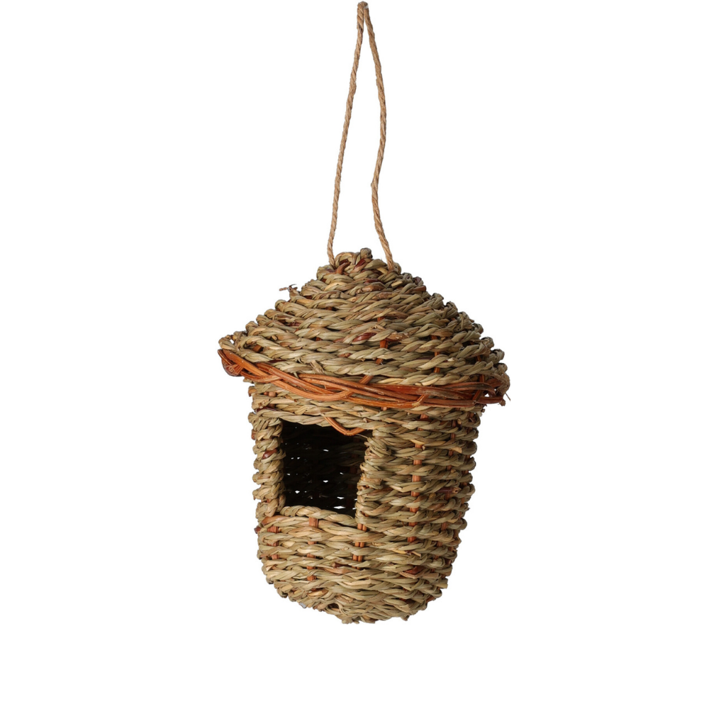 Vogelhuis hangend naturel 13 x 15 cm