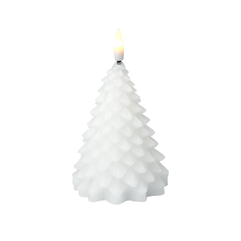 LED-kaars kerstboom wit 11 cm