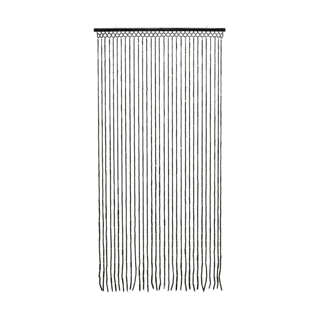 Deurgordijn bamboe zwart 180 x 90 cm