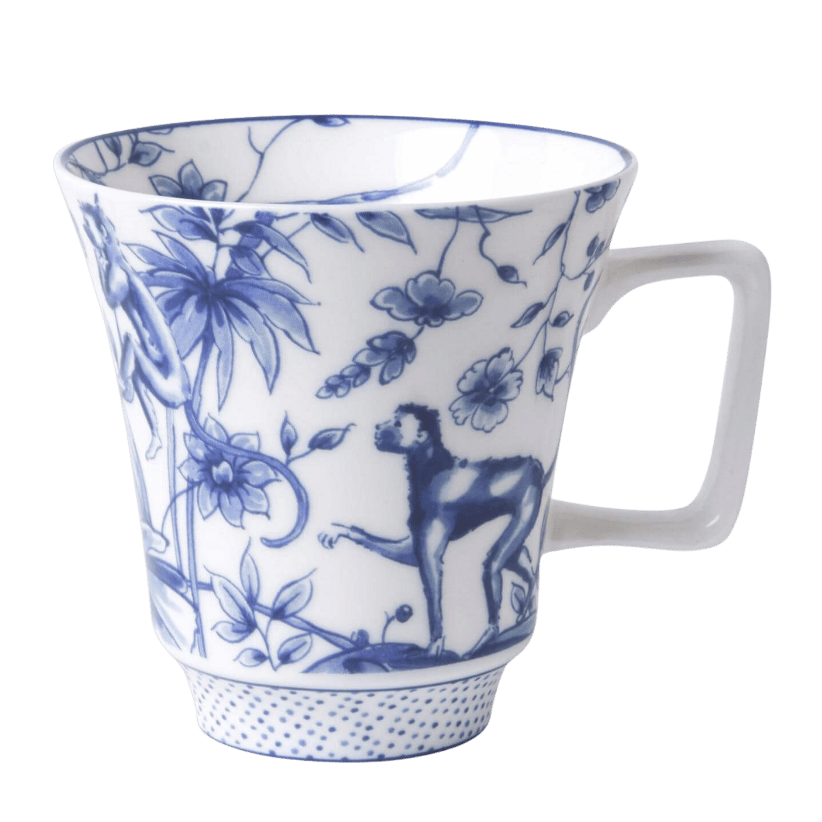 Heinen Delfts Blauw Koffiemok Aapjes 145 ml
