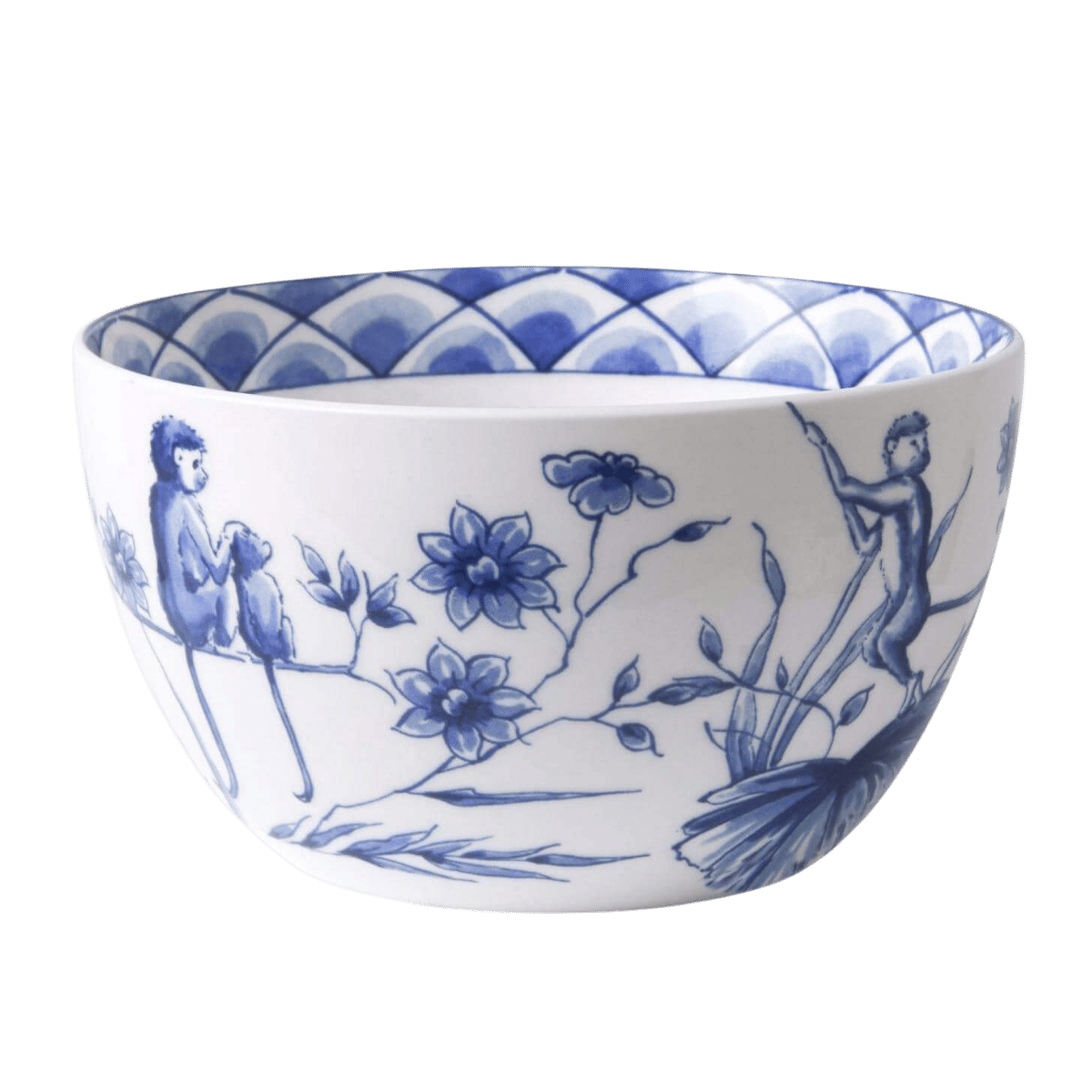 Heinen Delfts Blauw Yoghurtschaaltje Aapjes