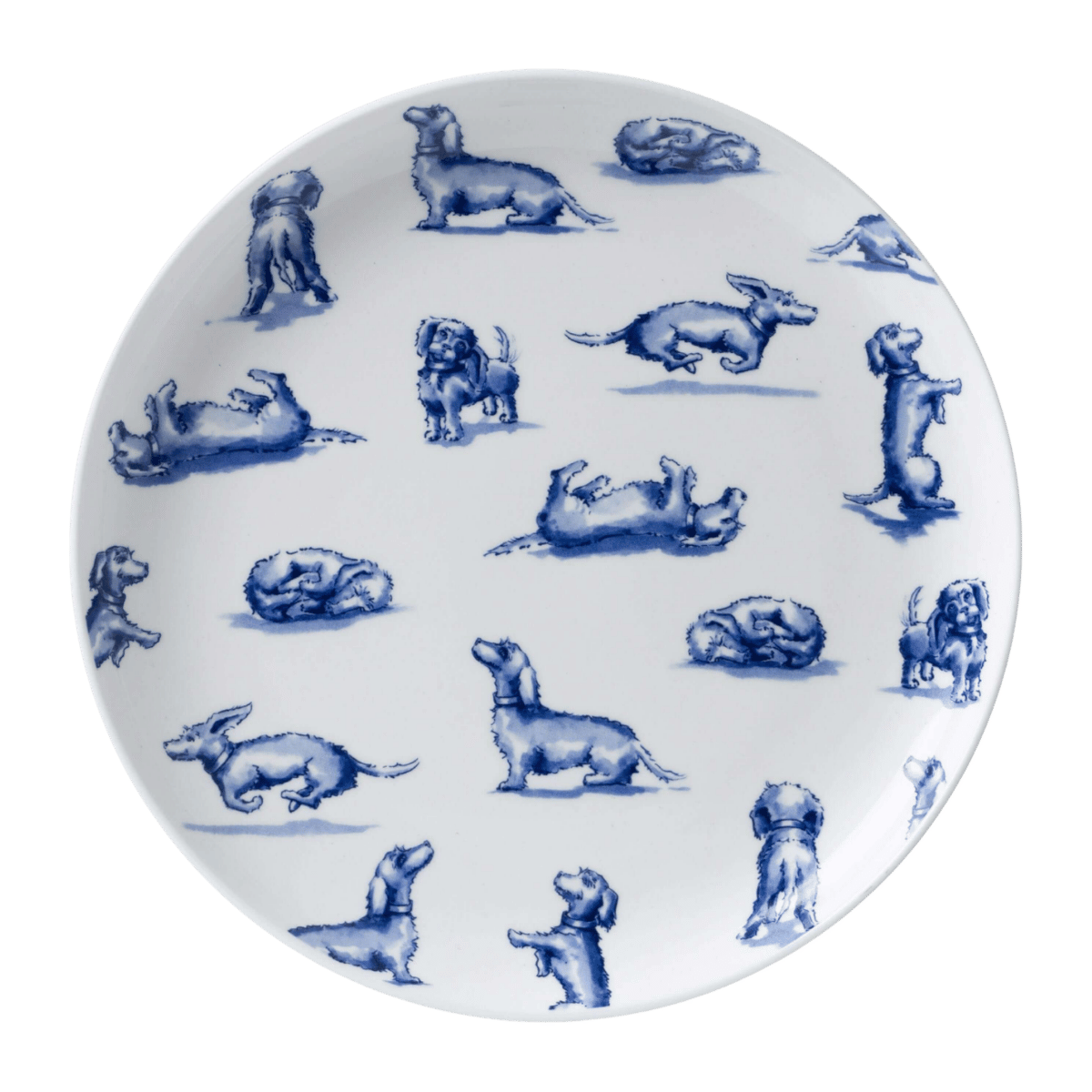 Heinen Delfts Blauw Ontbijtbord Teckel Nhaan 21 cm