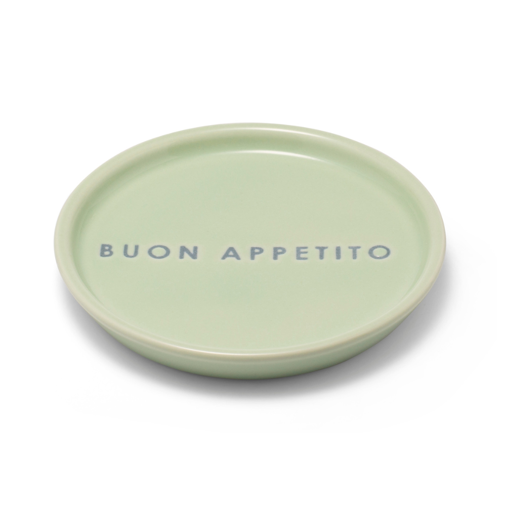Vondels Ceramic Petit Four Plate Buon Appetito light green Ø8.5cm