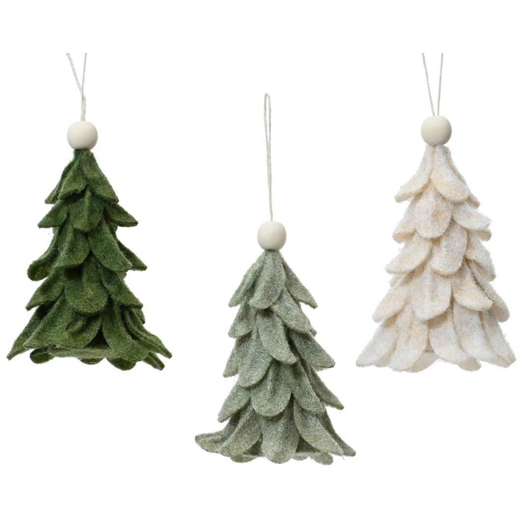 Kersthanger kerstboom vilt 14 x 10 cm