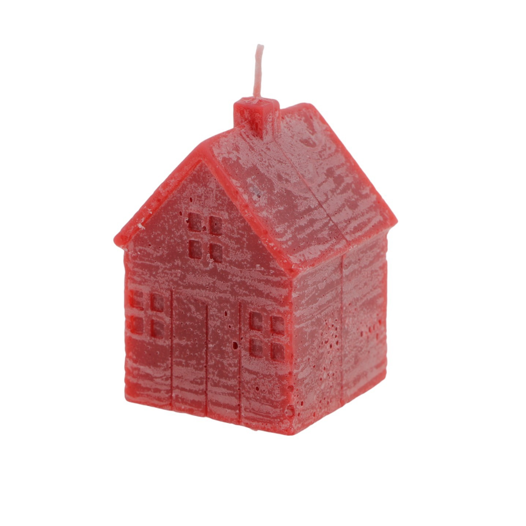 Home Society Kaars Huis S Rood 8.5 cm