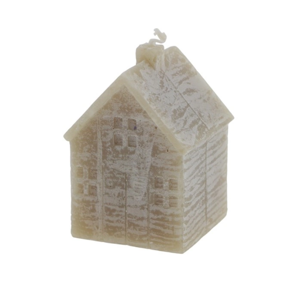 Home Society Kaars Huis S Taupe 8.5 cm