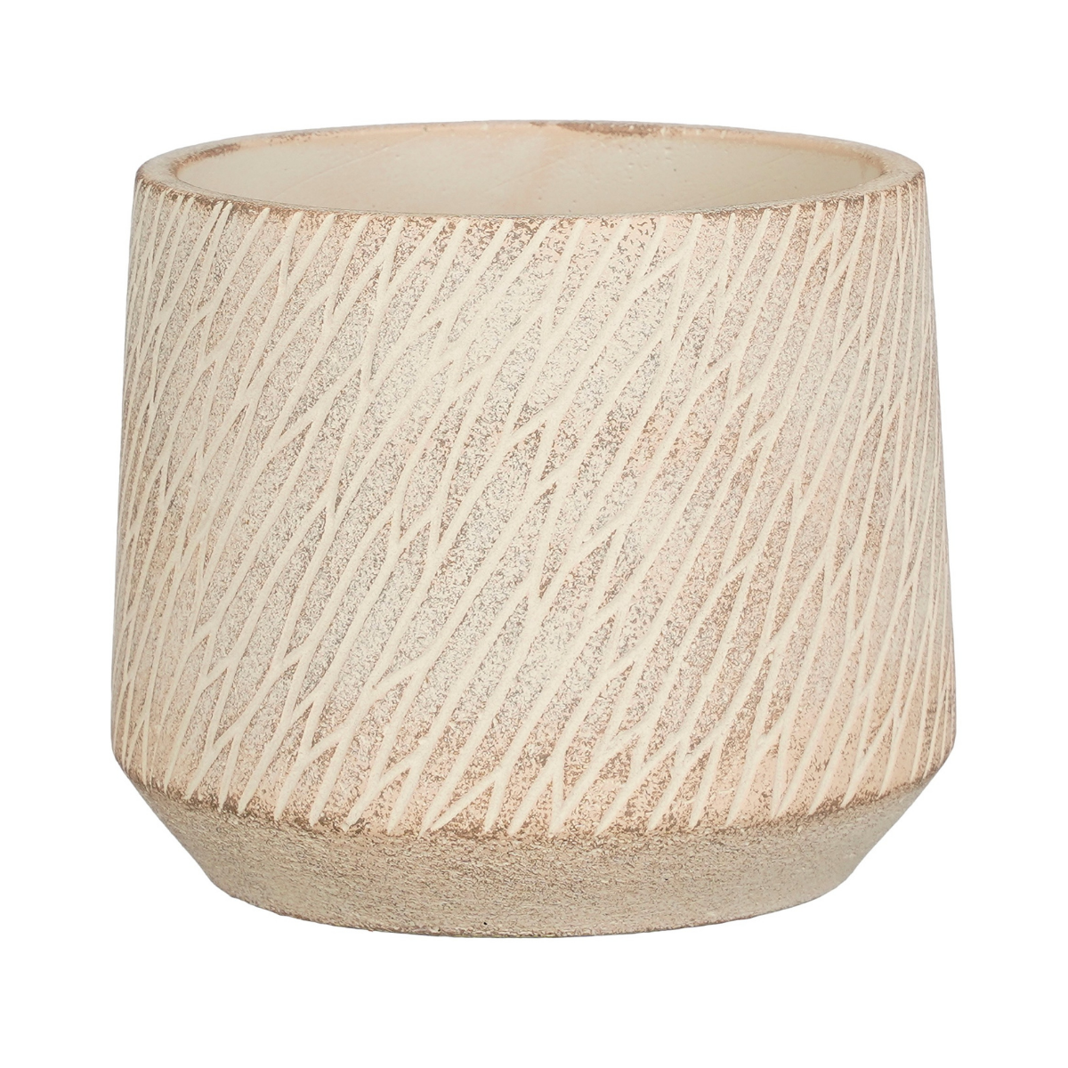 Mica Decorations Bloempot Camino Rond Taupe 14 x 17 cm