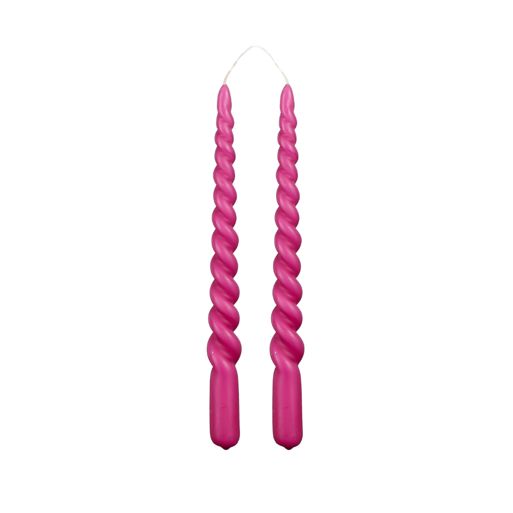 Mica Decorations dinerkaars twist donkerroze 29 cm