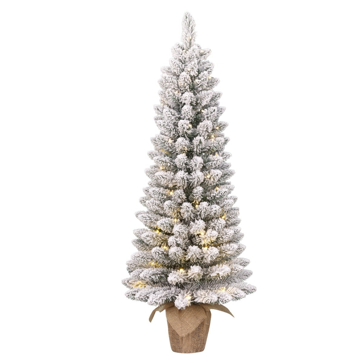 Black Box Trees kunstkerstboom mini sneeuw Gerlos met verlichting 120 x 51 cm